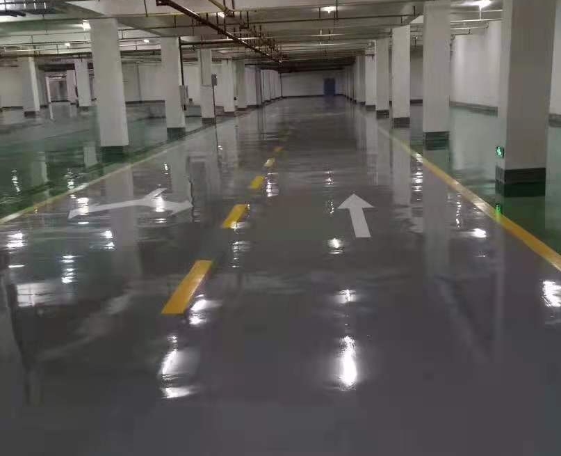 荆门天地地下车库环氧地坪及交通设施工程